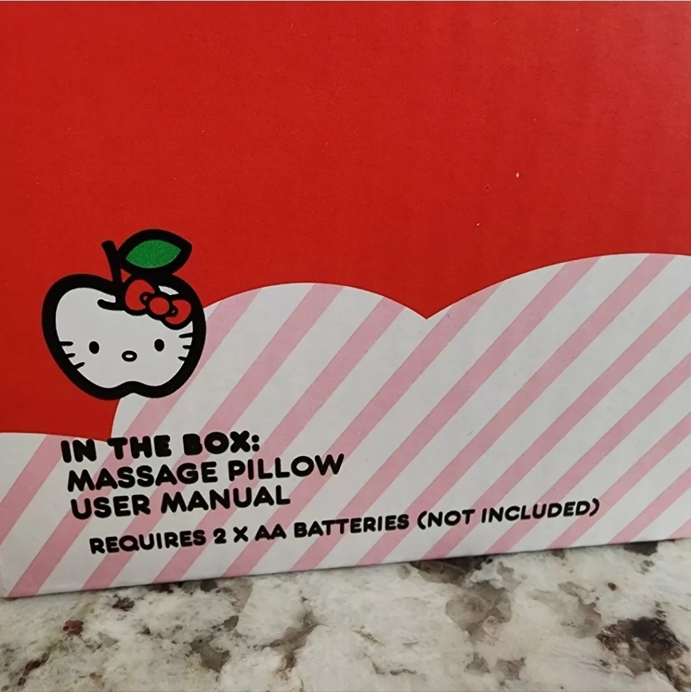 Hello Kitty Weighted Vibrating Massage Pillow White with Red Bow